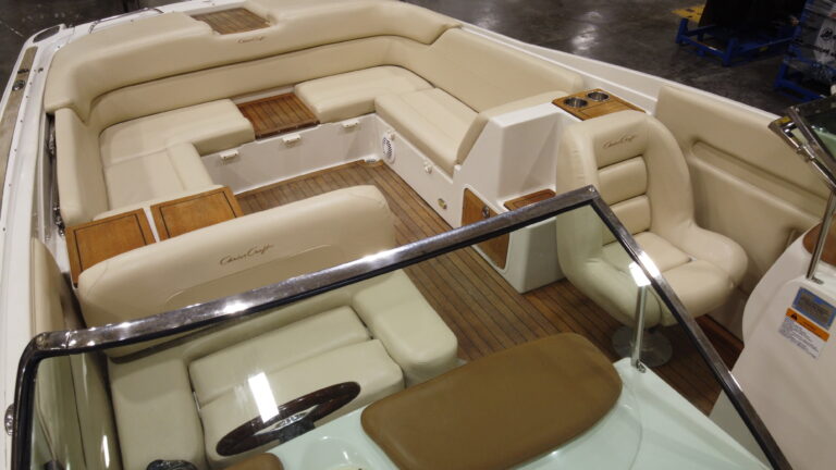 Chris Craft Upholstery done by Gotcha Covered of Checkmate