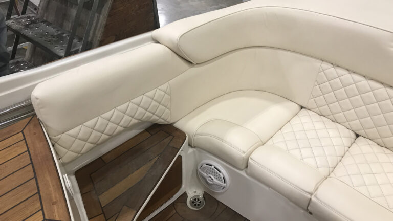 Chris Craft Upholstery done by Gotcha Covered of Checkmate