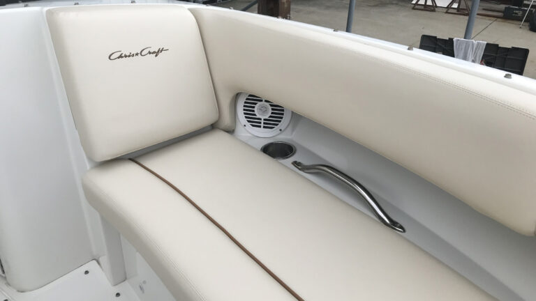 Chris Craft Upholstery done by Gotcha Covered of Checkmate